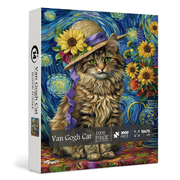 Van Gogh Cat puzzle puzzle 1000 pezzi